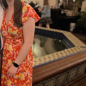 Orange and yellow floral dress *NWT*